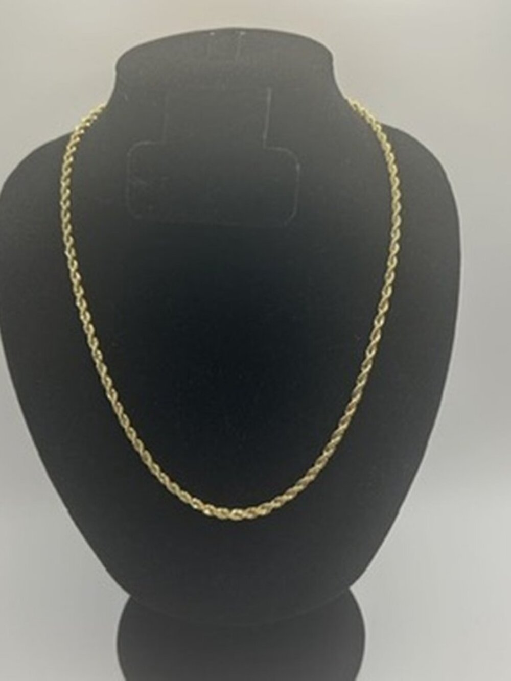 3mm Real Gold Rope Chain Stainless Steel Plated Mens 24 Inch Durable Waterproof